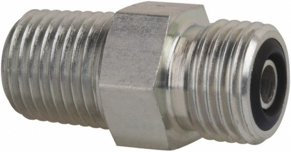 Parker Compression Tube Connector: 1/4-18, ORFS x NPTF - 6 FLO-S