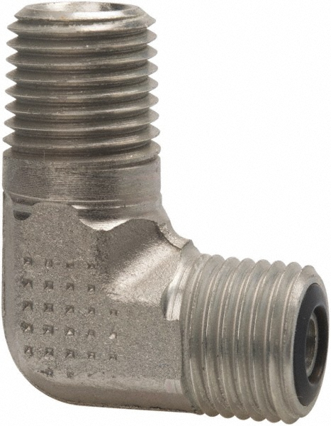 Parker Compression Tube Connector: 1/4-18, ORFS x NPTF - 6 FLO-S