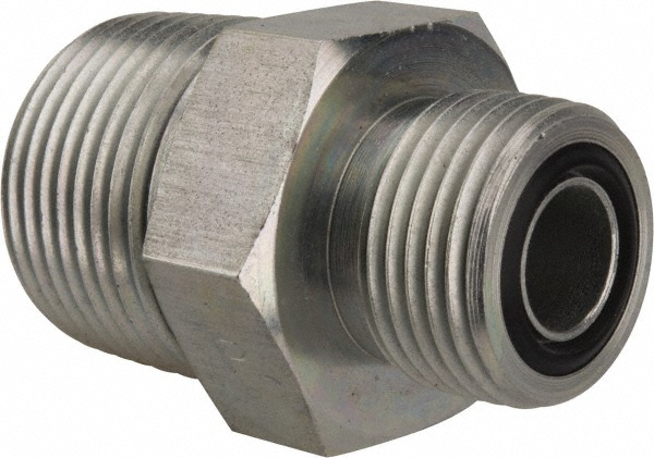 Parker Compression Tube Connector: 1/4-18, ORFS x NPTF - 6 FLO-S