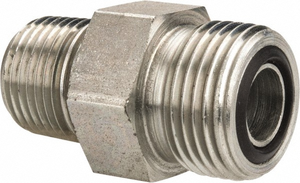 Parker Compression Tube Connector: 1/4-18, ORFS x NPTF - 6 FLO-S