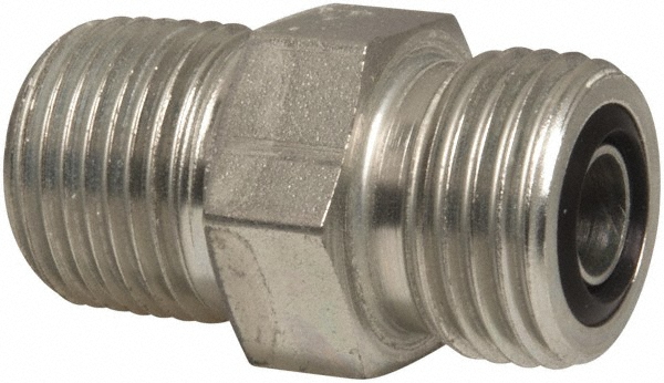 Parker Compression Tube Connector: 1/4-18, ORFS x NPTF - 6 FLO-S