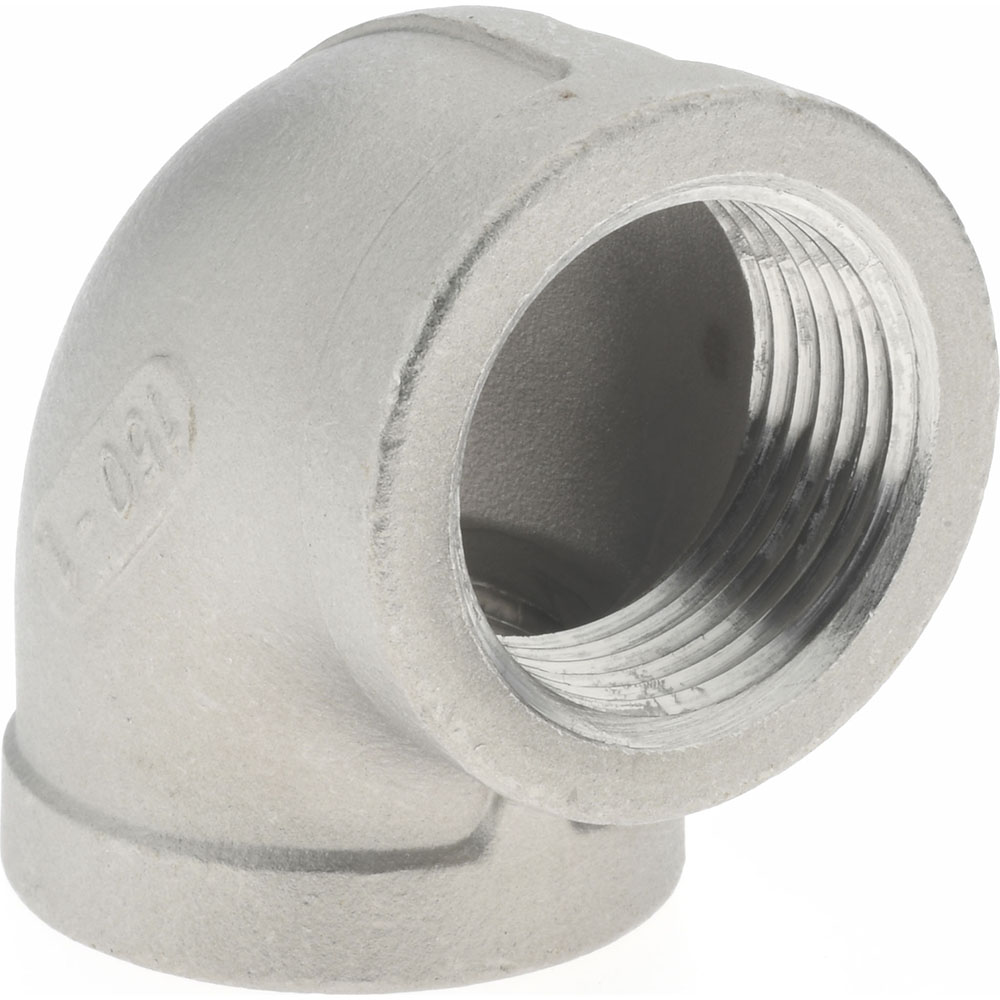 Merit Brass Pipe 90 deg Elbow: 1", 304 Stainless Steel - K401-16