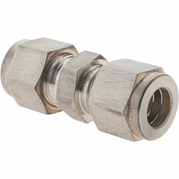 Brennan Compression Tube Union: 1/2" Tube OD, Compression x Compression - KP4267