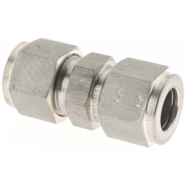 Brennan Compression Tube Union: 1/2" Tube OD, Compression x Compression - KP4267
