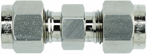 Brennan Compression Tube Union: 1/2" Tube OD, Compression x Compression - KP4267