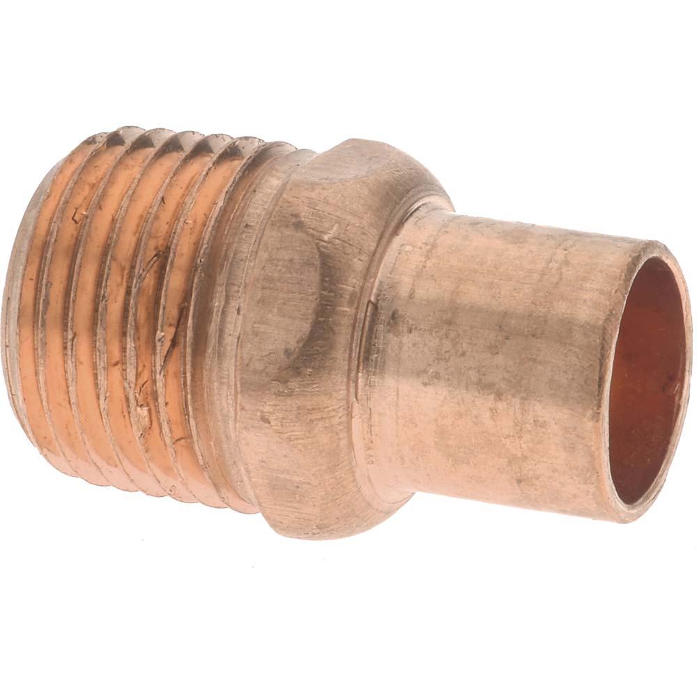 Mueller Industries Wrot Copper Pipe Adapter: 1" Fitting, FTG x M, Solder Joint - W 01463