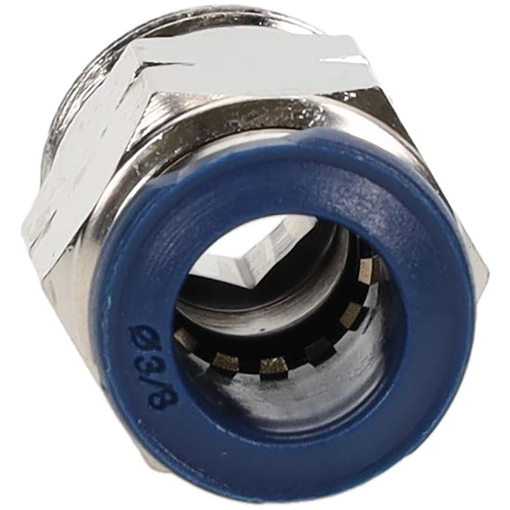 PRO-SOURCE Push-to-Connect Tube x Universal Thread Fitting: Straight & Male, 3/8 Thread, Universal, 3/8" OD - 2555538365PRO