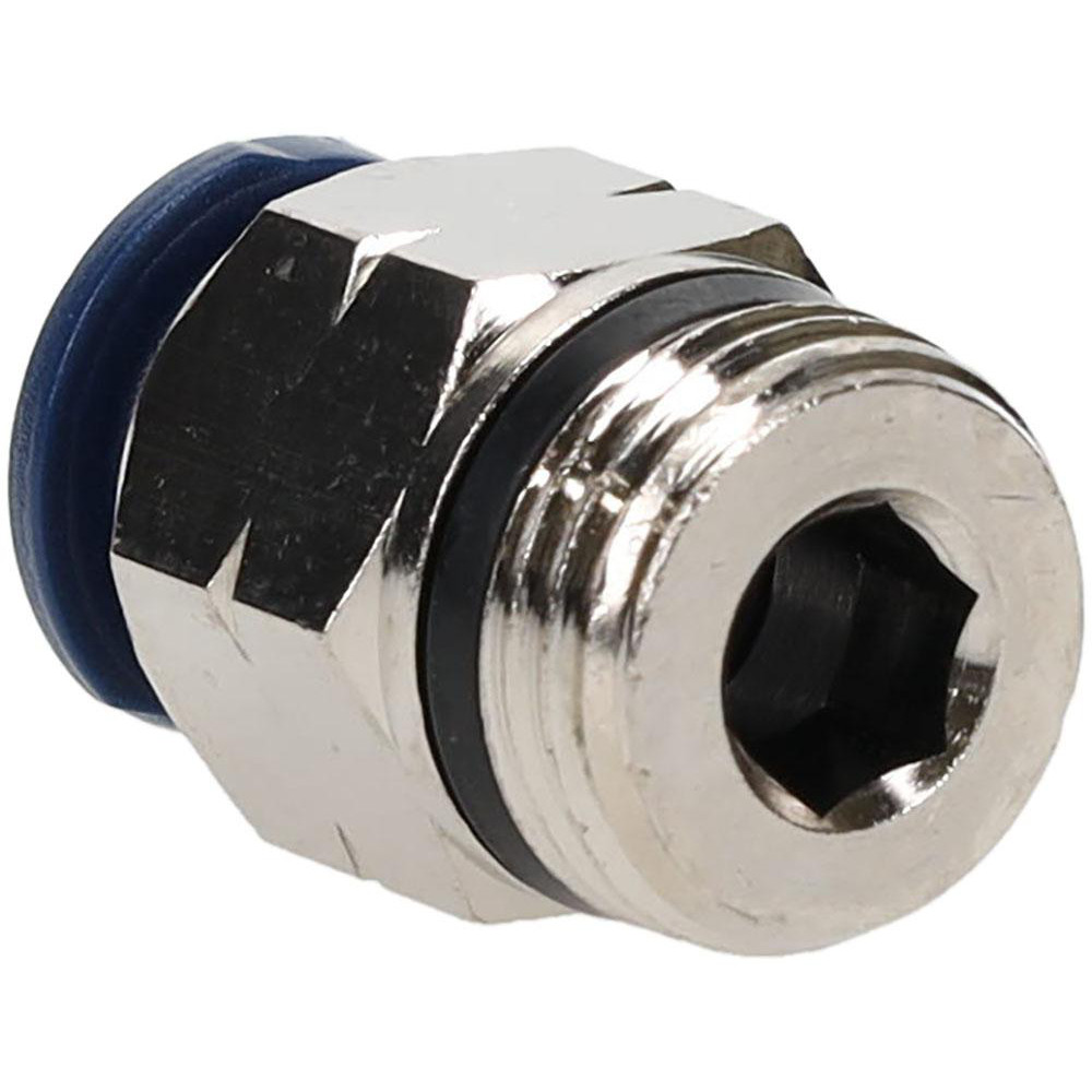 PRO-SOURCE Push-to-Connect Tube x Universal Thread Fitting: Straight & Male, 3/8 Thread, Universal, 3/8" OD - 2555538365PRO