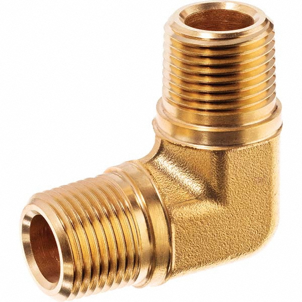 USA Industrials Brass Pipe Close Nipple: 1/4" Fitting, Threaded, MNPT x MNPT - ZUSA-PF-4933