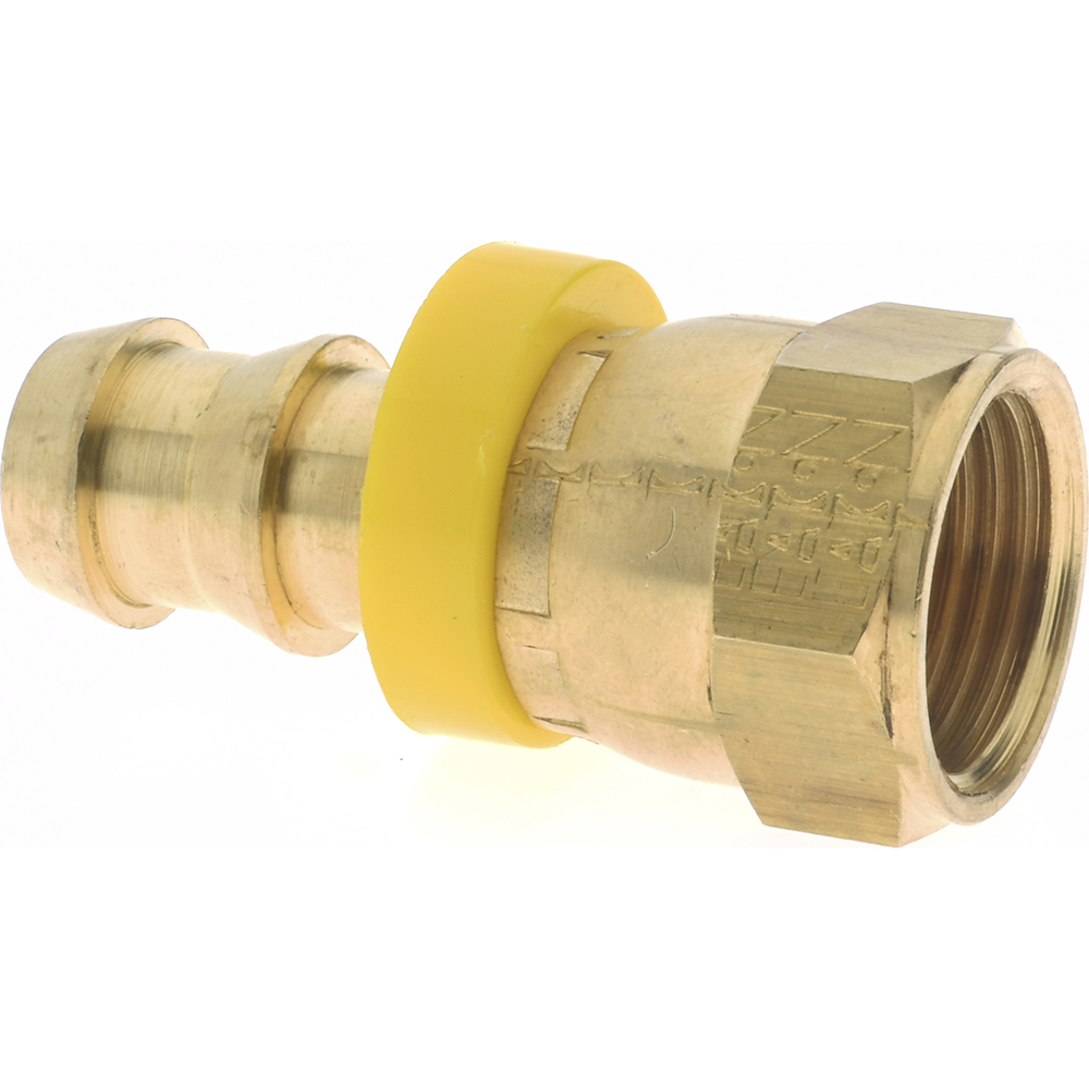 Value Collection Barbed Push-On Hose Female Connector: 3/4" UNF, Brass - 2753004030