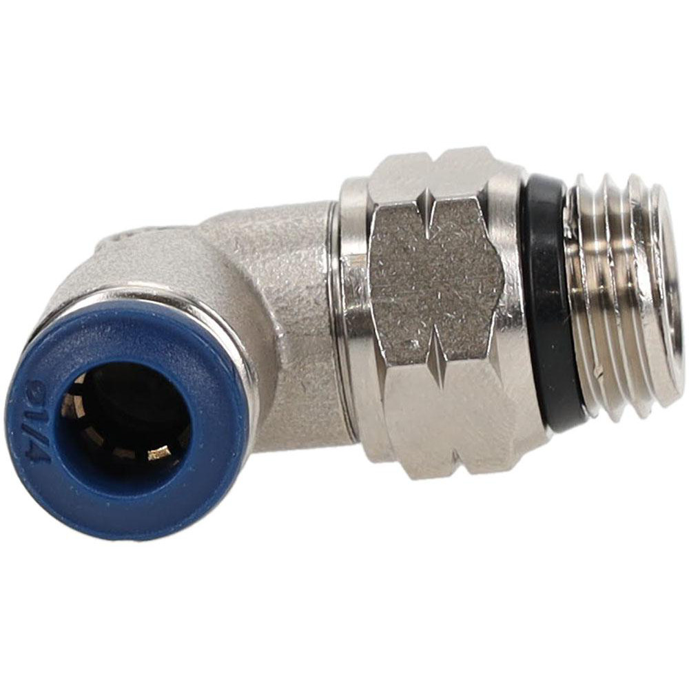 PRO-SOURCE Push-to-Connect Tube x Universal Thread Fitting: Swivel Elbow, 1/4 Thread, Universal, 1/4" OD - 2555614465PRO