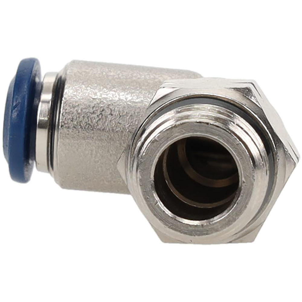 PRO-SOURCE Push-to-Connect Tube x Universal Thread Fitting: Swivel Elbow, 1/4 Thread, Universal, 1/4" OD - 2555614465PRO