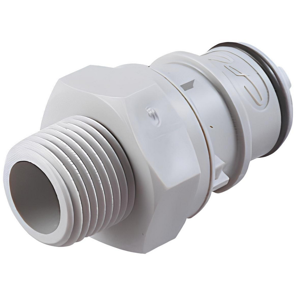 Parker Push-to-Connect Tube x Pipe Fitting: Connector, NPTF, 3/8" OD - PP6MC4