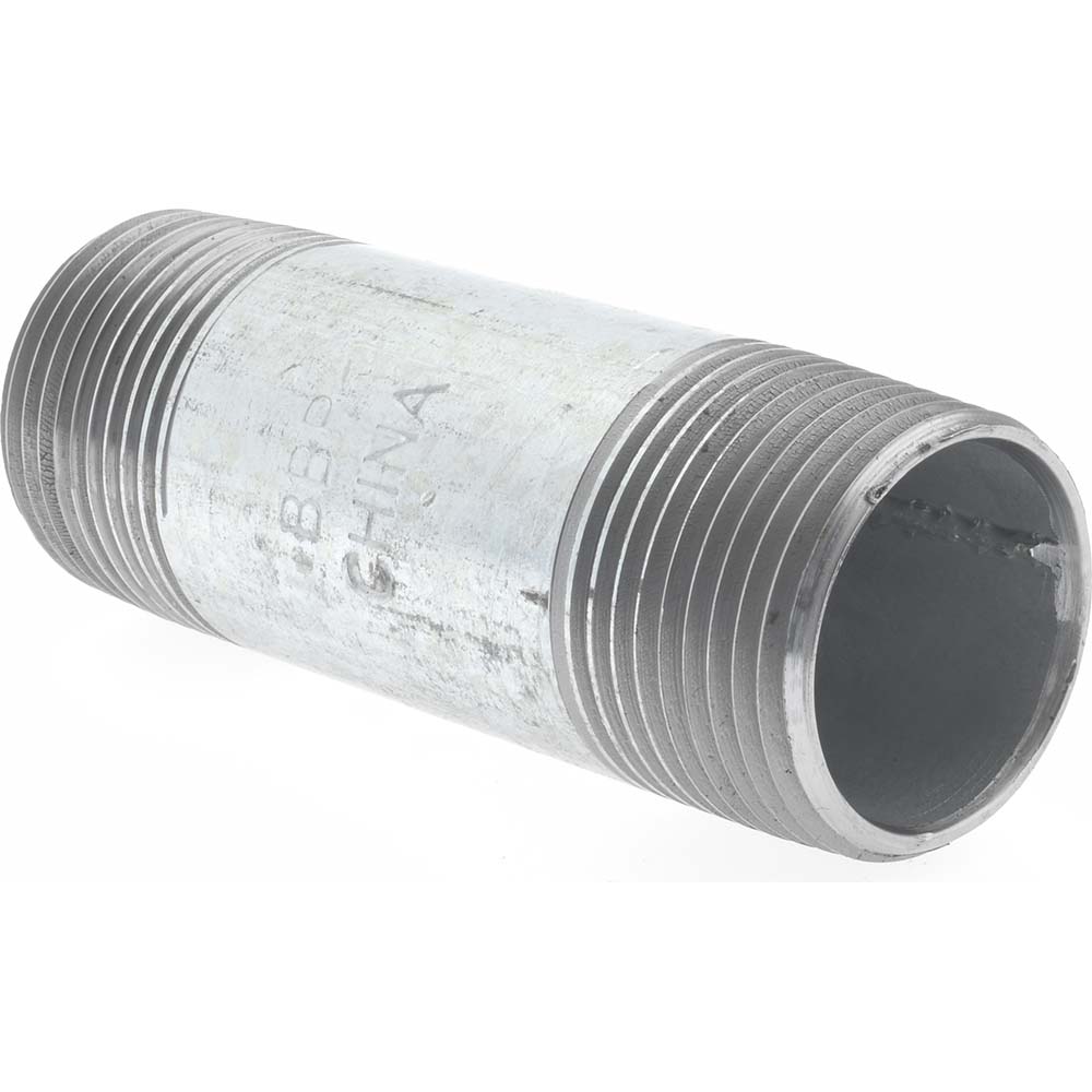 Value Collection Galvanized Pipe Nipple: 1", 3-1/2" Long, Schedule 40, Steel - MSCNG06035