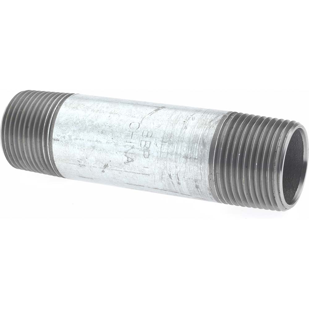 Value Collection Galvanized Pipe Nipple: 1", 3-1/2" Long, Schedule 40, Steel - MSCNG06035