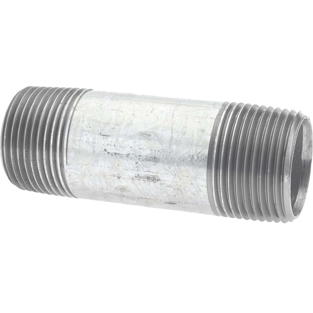 Value Collection Galvanized Pipe Nipple: 1", 3-1/2" Long, Schedule 40, Steel - MSCNG06035
