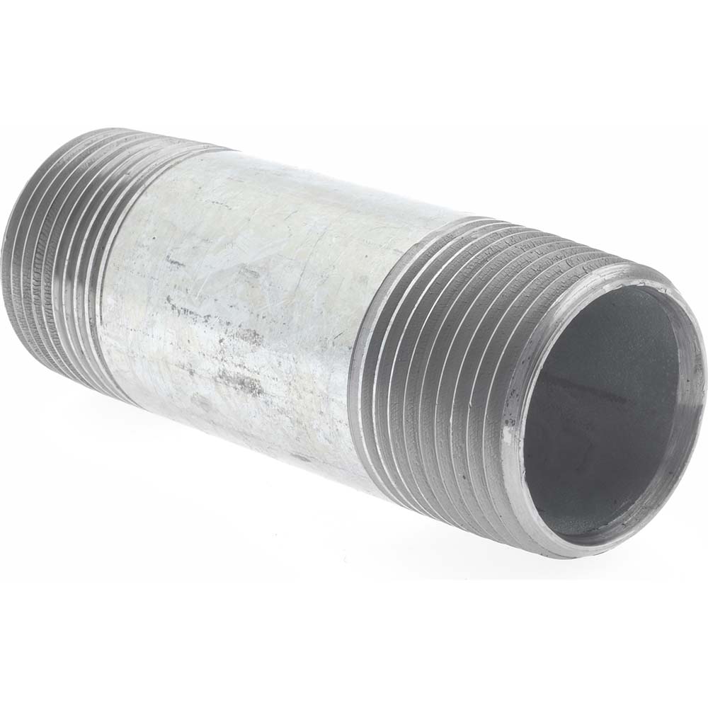 Value Collection Galvanized Pipe Nipple: 1", 3-1/2" Long, Schedule 40, Steel - MSCNG06035