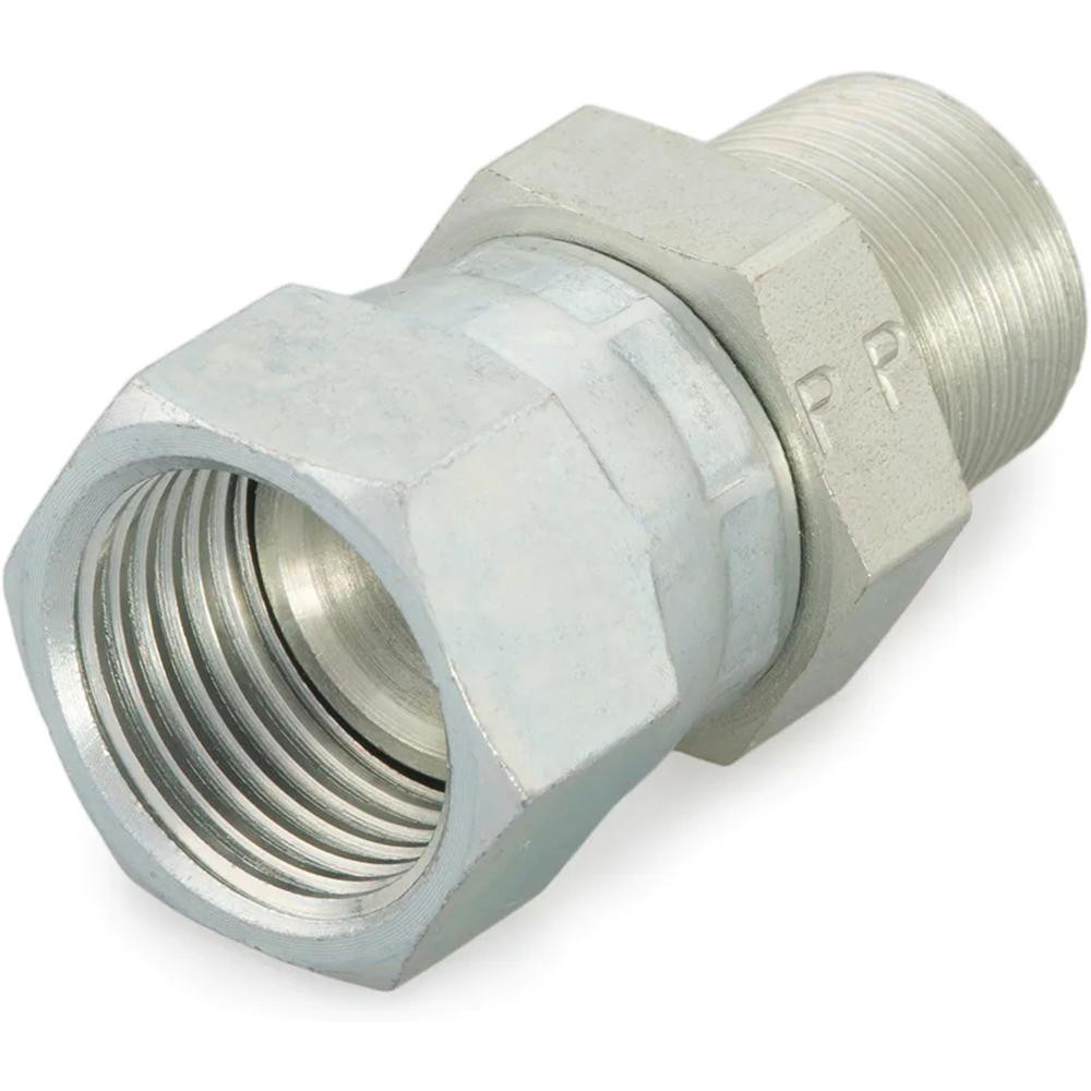 Parker Steel Flared Tube Connector: 1/4" OD, 1/8-27 Thread, 37 deg Flared Angle - KP24536