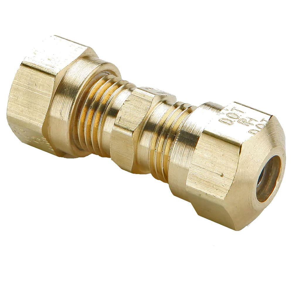 Legris Compression Tube Union: 8 mm Tube OD, Compression x Compression - 0102 08 00