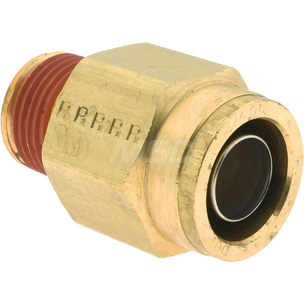 Parker Push-to-Connect Tube x MNPT x Tube x Male Fitting: Connector, NPTF, 3/4" OD - PF-00352