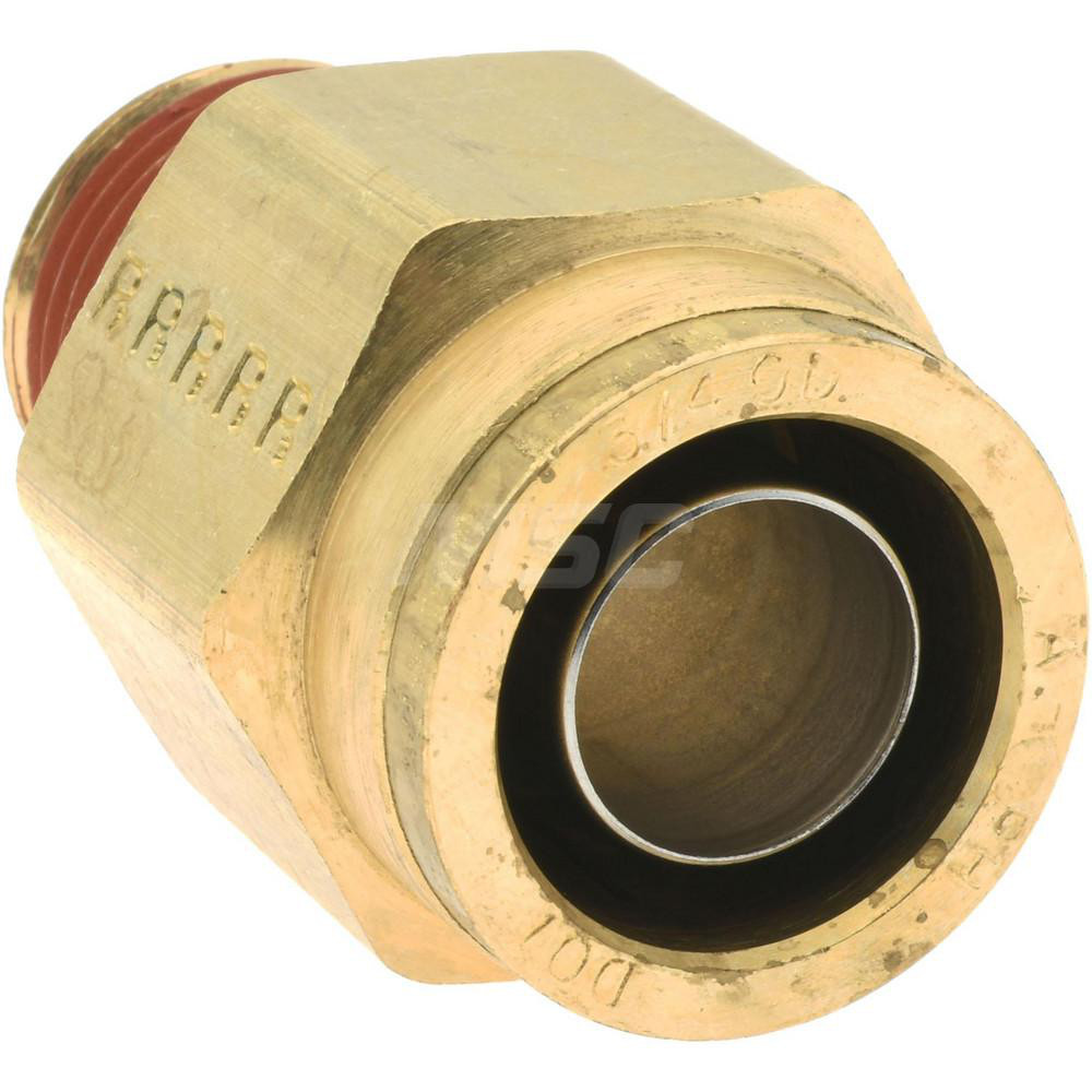 Parker Push-to-Connect Tube x MNPT x Tube x Male Fitting: Connector, NPTF, 3/4" OD - PF-00352