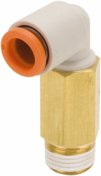 Legris Push-to-Connect Push-to-Connect Fitting: Extended Elbow, M5x0.8 Thread, 4.00 mm OD - 3899 04 19