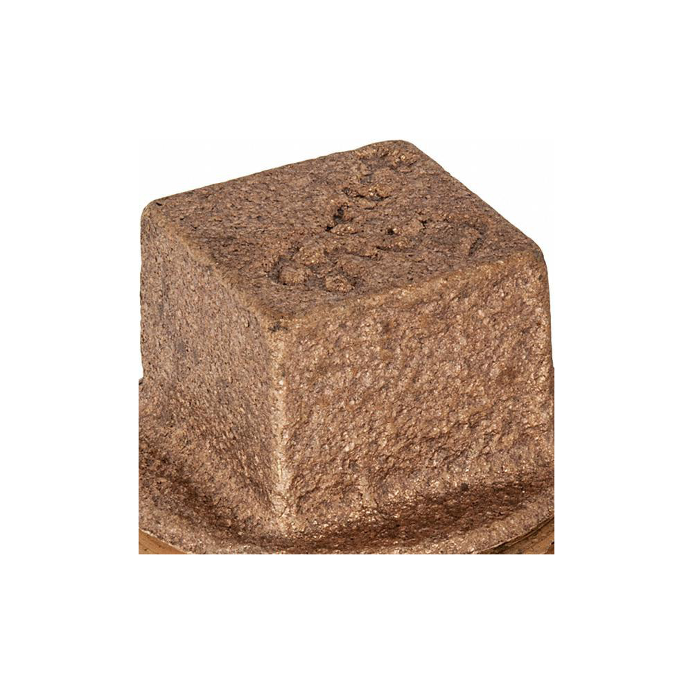 Merit Brass Brass Pipe Square Head Plug: 1/4" Fitting, Threaded, MNPT x FNPT, Class 125, Lead Free - NLBS117A-04