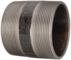 Anvil Black Pipe Nipple: 4" Dia x 6" Long, Schedule 40 - 0330054404