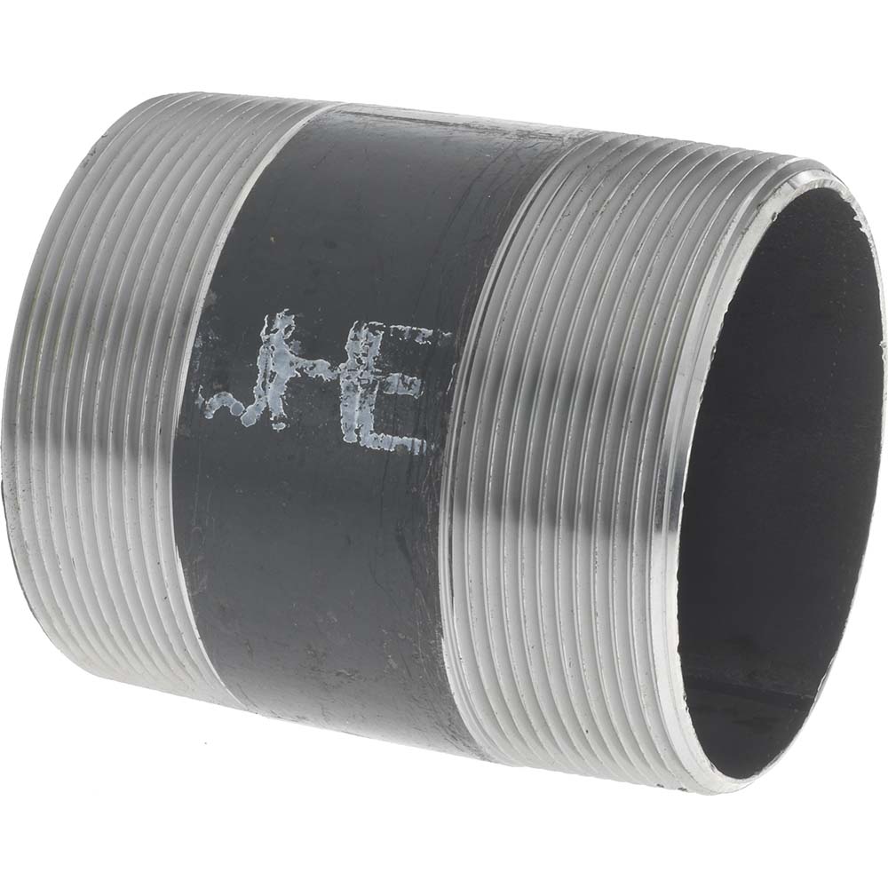 Anvil Black Pipe Nipple: 4" Dia x 6" Long, Schedule 40 - 0330054404