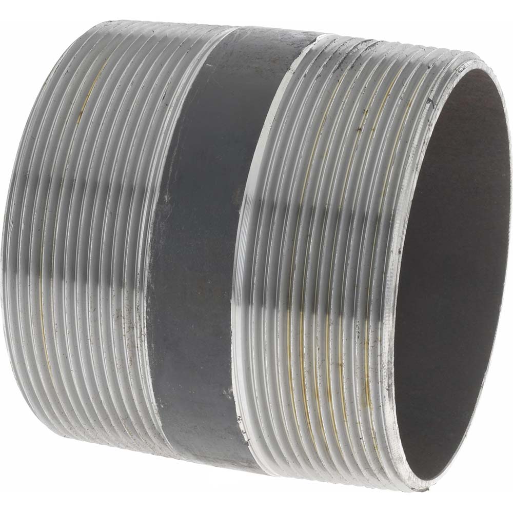 Anvil Black Pipe Nipple: 4" Dia x 6" Long, Schedule 40 - 0330054404