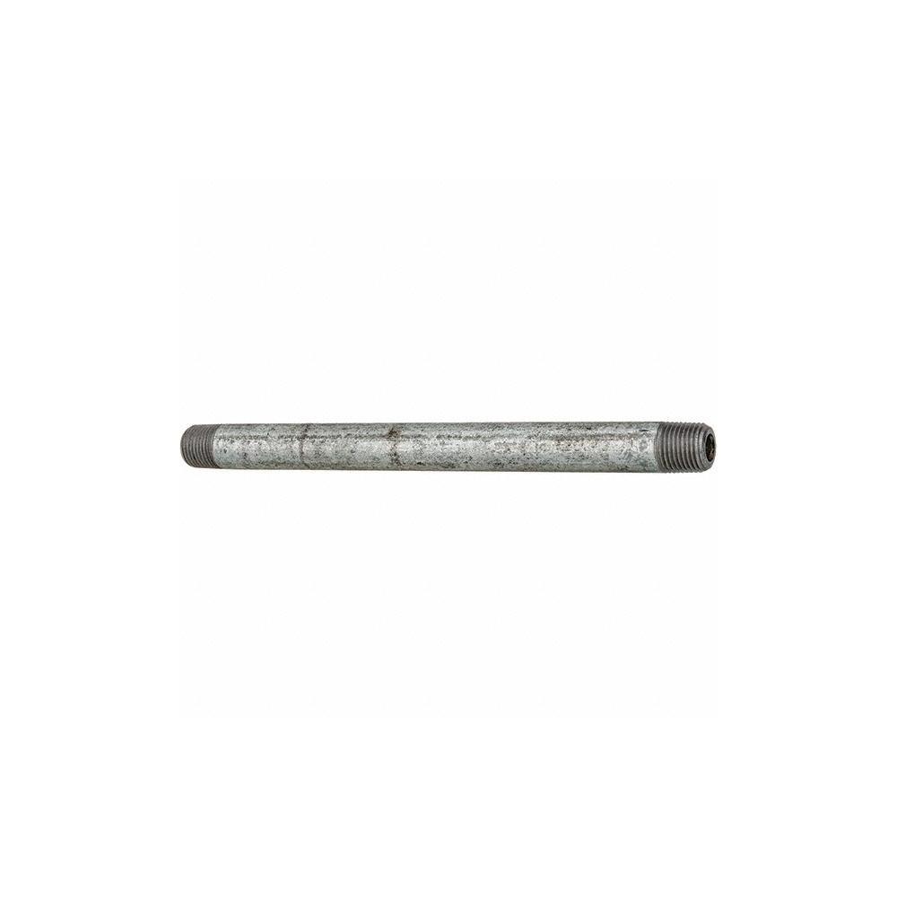 Anvil Galvanized Pipe Nipple: 1-1/2", 60" Long, Schedule 40, Steel - 0331238444