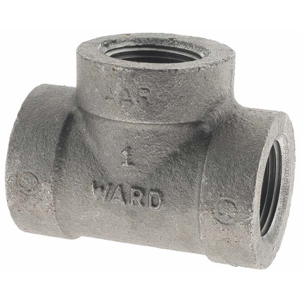 Value Collection Black Pipe Fittings: Tee, 1", Threaded, Malleable Iron - B130 25 300#