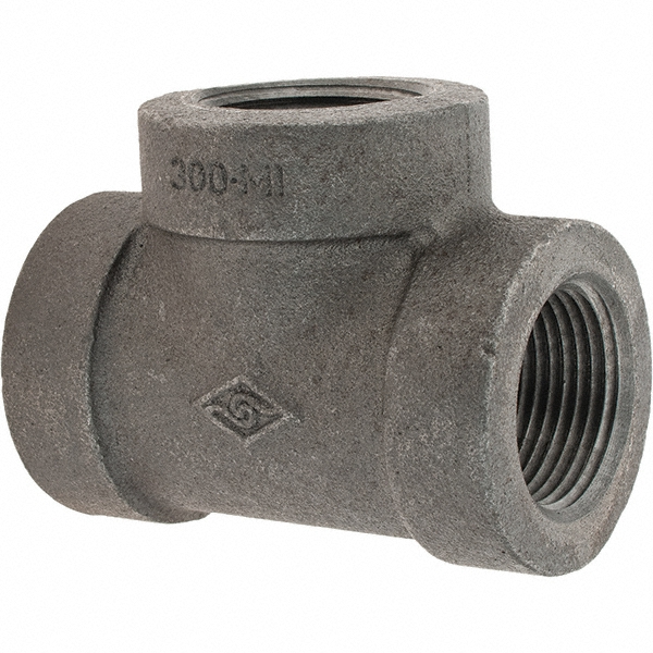 Value Collection Black Pipe Fittings: Tee, 1", Threaded, Malleable Iron - B130 25 300#