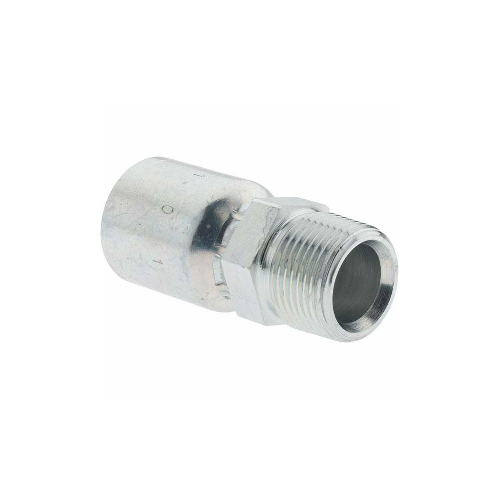 Parker Hydraulic Hose MPT Fitting: 0.5" ID, 8 mm, 3/4-14 - KP81277