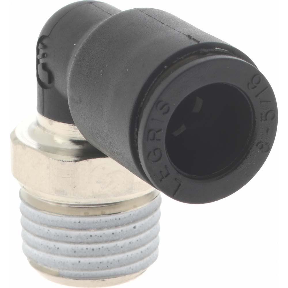 Legris Push-to-Connect Tube x Male BSPT Fitting: Male Elbow, BSPT, 5/16" OD - 3109 08 13