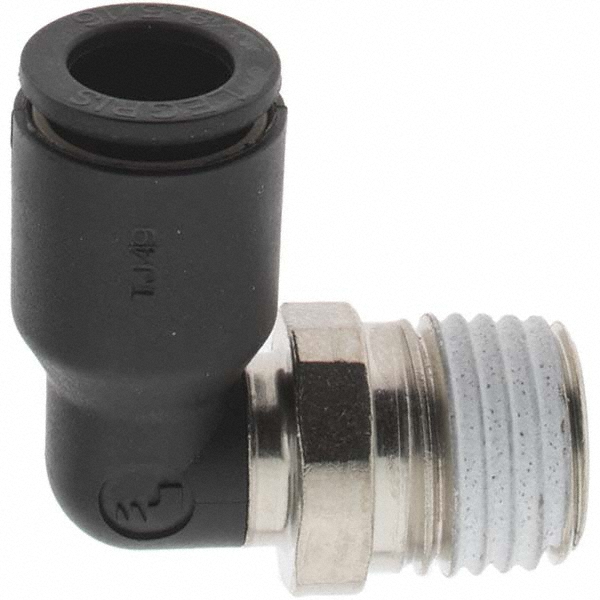 Legris Push-to-Connect Tube x Male BSPT Fitting: Male Elbow, BSPT, 5/16" OD - 3109 08 13