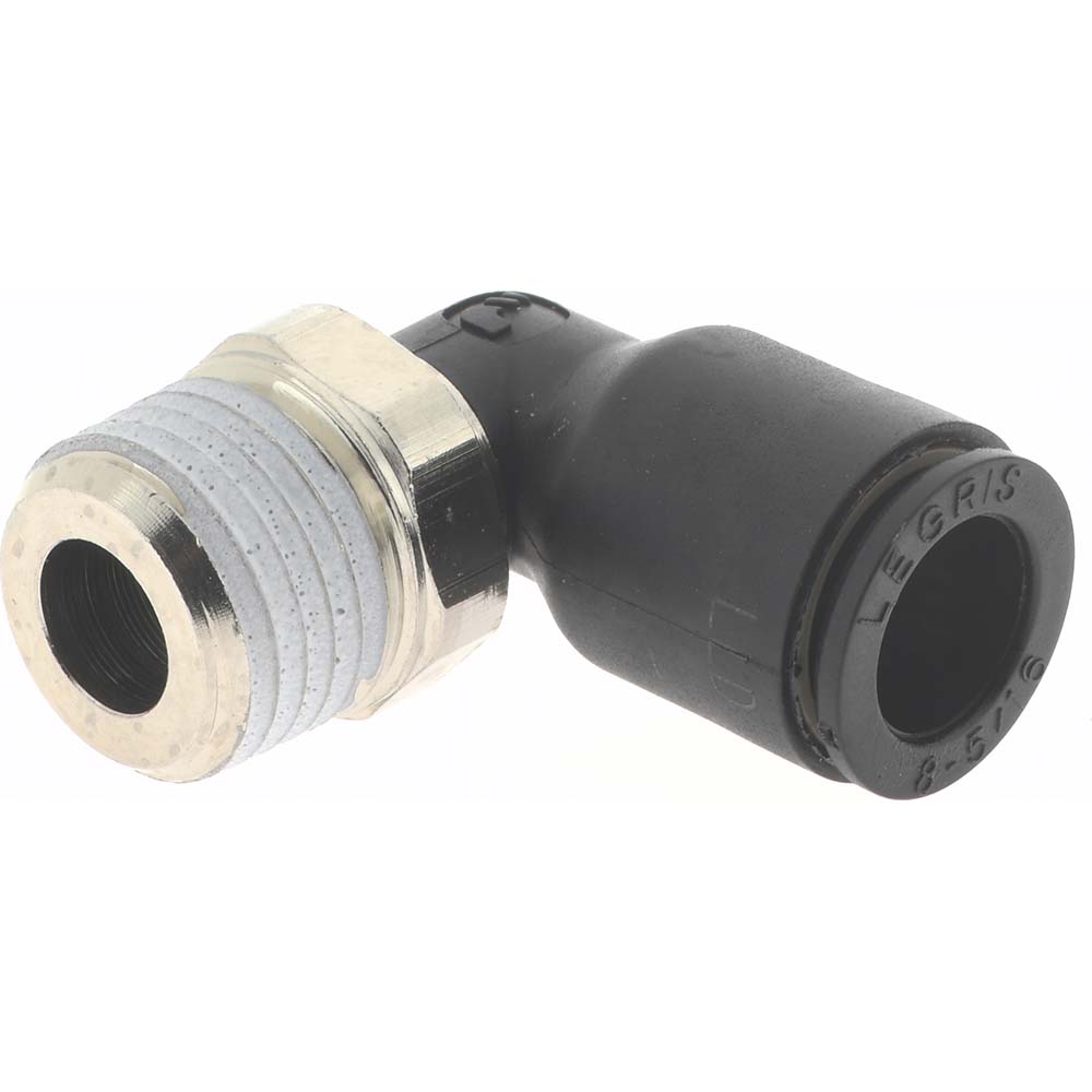 Legris Push-to-Connect Tube x Male BSPT Fitting: Male Elbow, BSPT, 5/16" OD - 3109 08 13