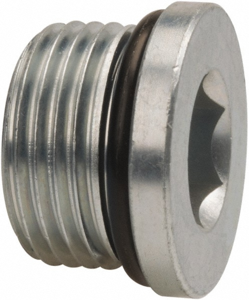 Parker Industrial Pipe Hex Socket Plug: 1-1/16-12 Male Thread, Male Straight Thread O-Ring - 12 HP5ON-S