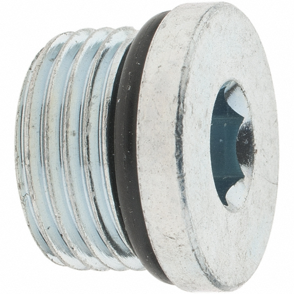 Parker Industrial Pipe Hex Socket Plug: 1-1/16-12 Male Thread, Male Straight Thread O-Ring - 12 HP5ON-S