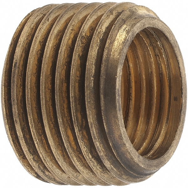 Merit Brass Brass Pipe Bushing: 1/2 x 3/8" Fitting, Threaded, FBSPT x FBSPT, Class 125 - XB114-0806