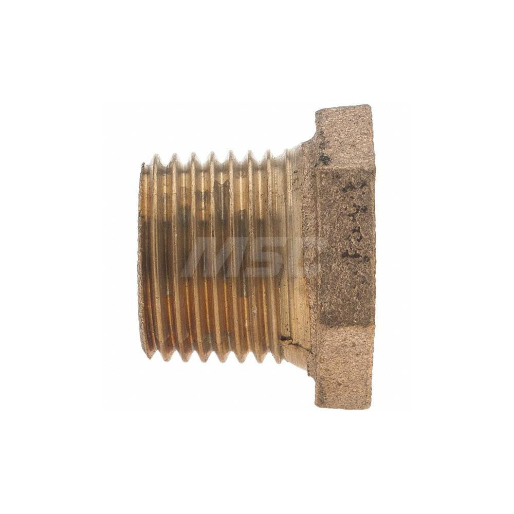 Merit Brass Brass Pipe Bushing: 1/2 x 3/8" Fitting, Threaded, FBSPT x FBSPT, Class 125 - XB114-0806