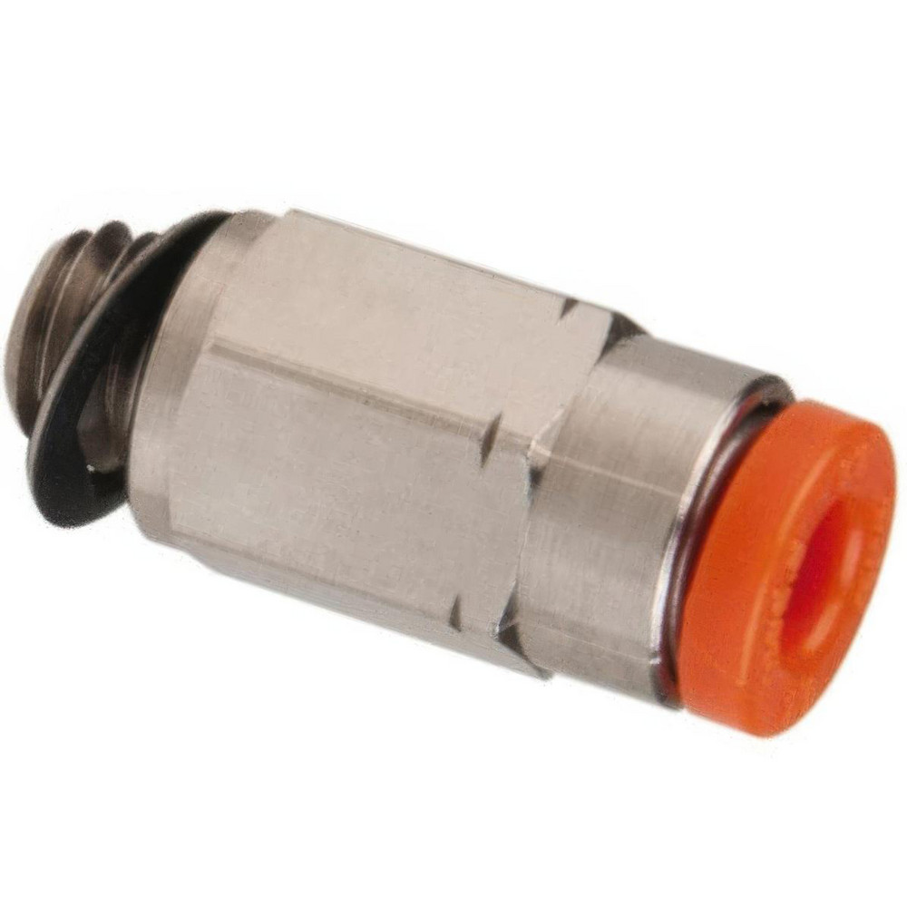 SMC PNEUMATICS Push-to-Connect Push-to-Connect Fitting: Connector, #10-32 Thread, UNF, 1/8" OD - KQ2H01-32N