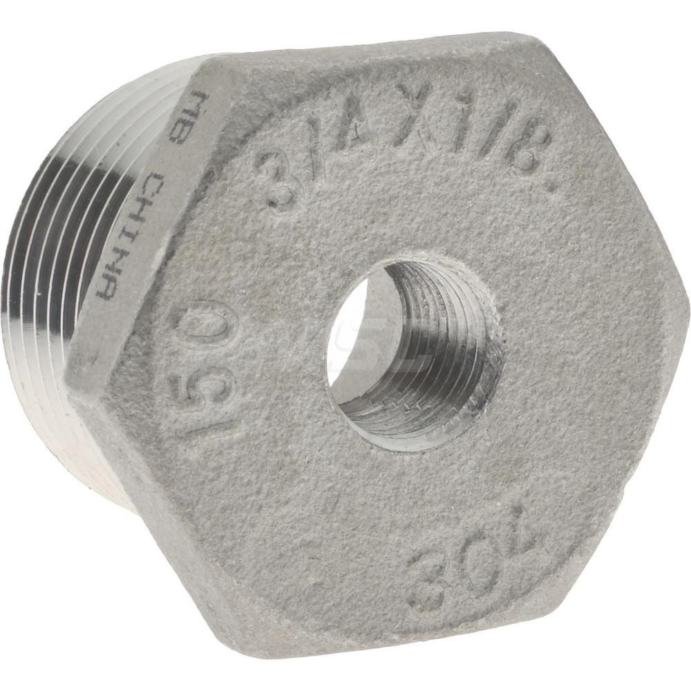 Merit Brass Pipe Bushing: 3/4 x 1/8", 304 Stainless Steel - K414-1202