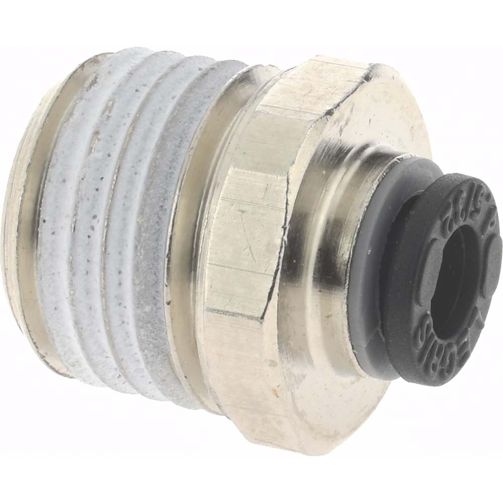 SMC PNEUMATICS Push-to-Connect Push-to-Connect Fitting: Connector, BSPT, 4.00 mm OD - KQ2H04-02AS