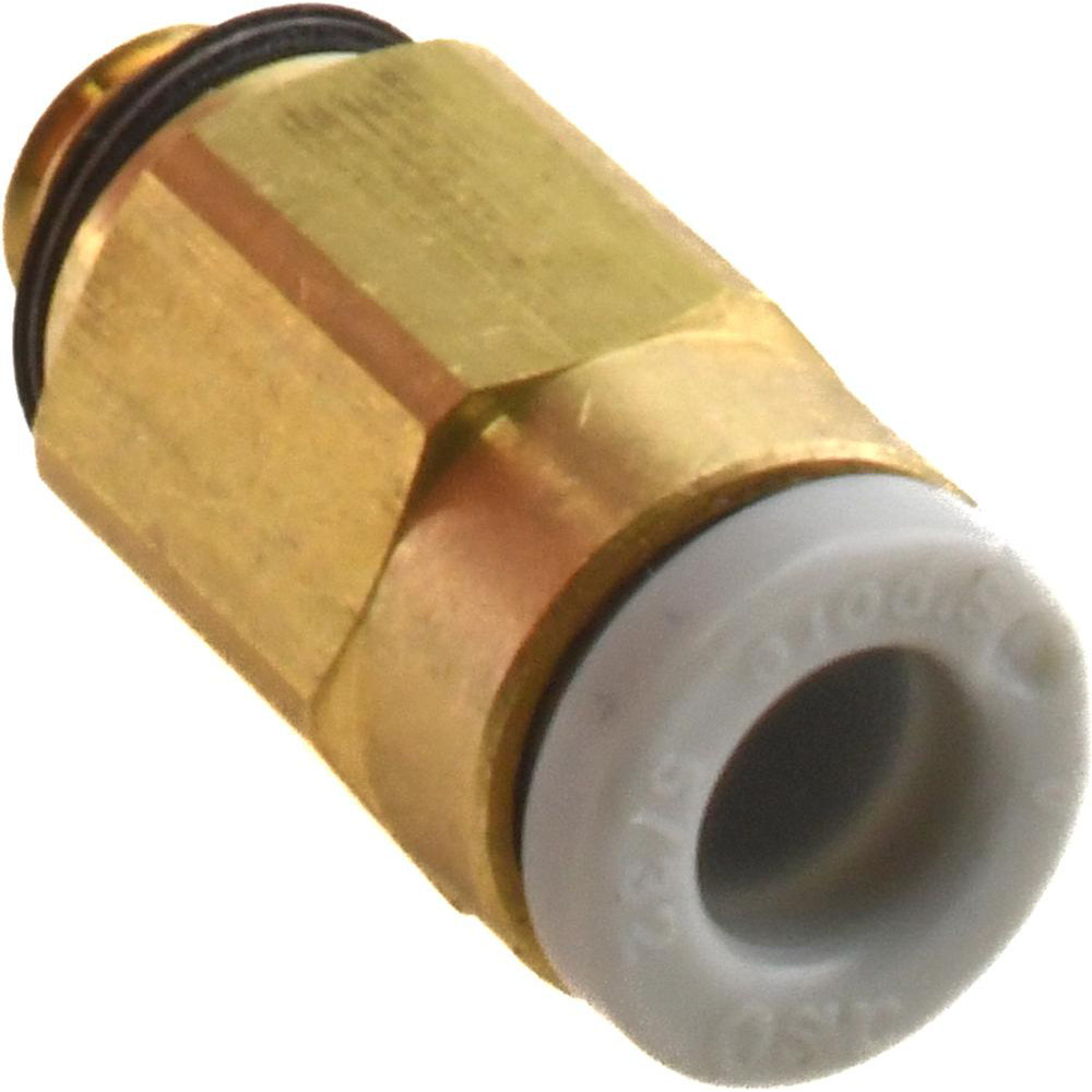 SMC PNEUMATICS Push-to-Connect Push-to-Connect Fitting: Connector, BSPT, 4.00 mm OD - KQ2H04-02AS