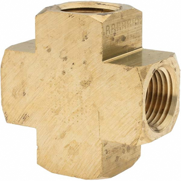 Parker Industrial Pipe Female Cross: 1/4" Female Thread, FNPTF - 10850