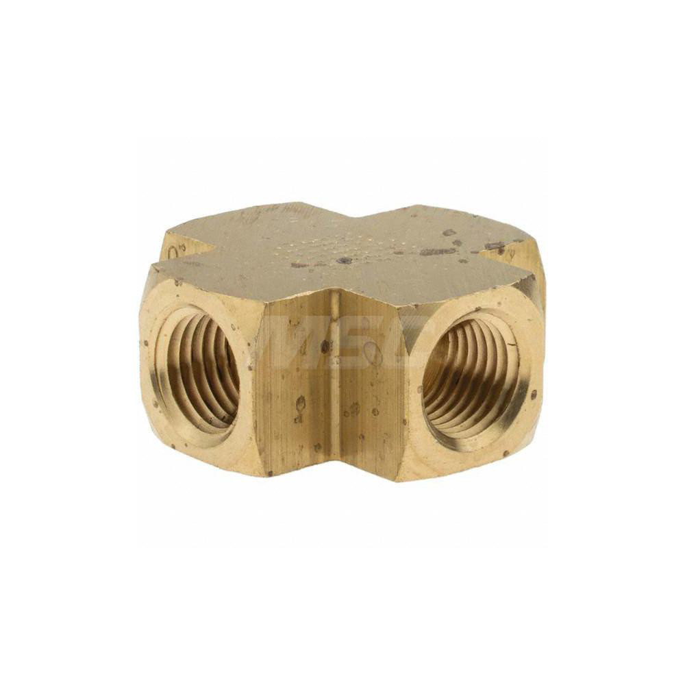Parker Industrial Pipe Female Cross: 1/4" Female Thread, FNPTF - 10850