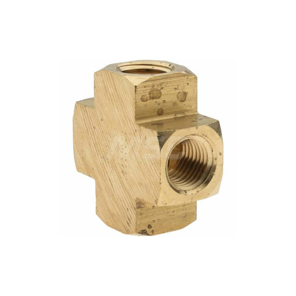 Parker Industrial Pipe Female Cross: 1/4" Female Thread, FNPTF - 10850
