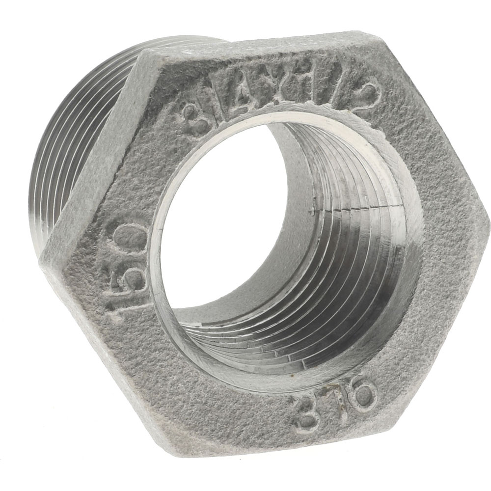 Merit Brass Pipe Bushing: 3/4 x 1/2", 316 Stainless Steel - K614-1208