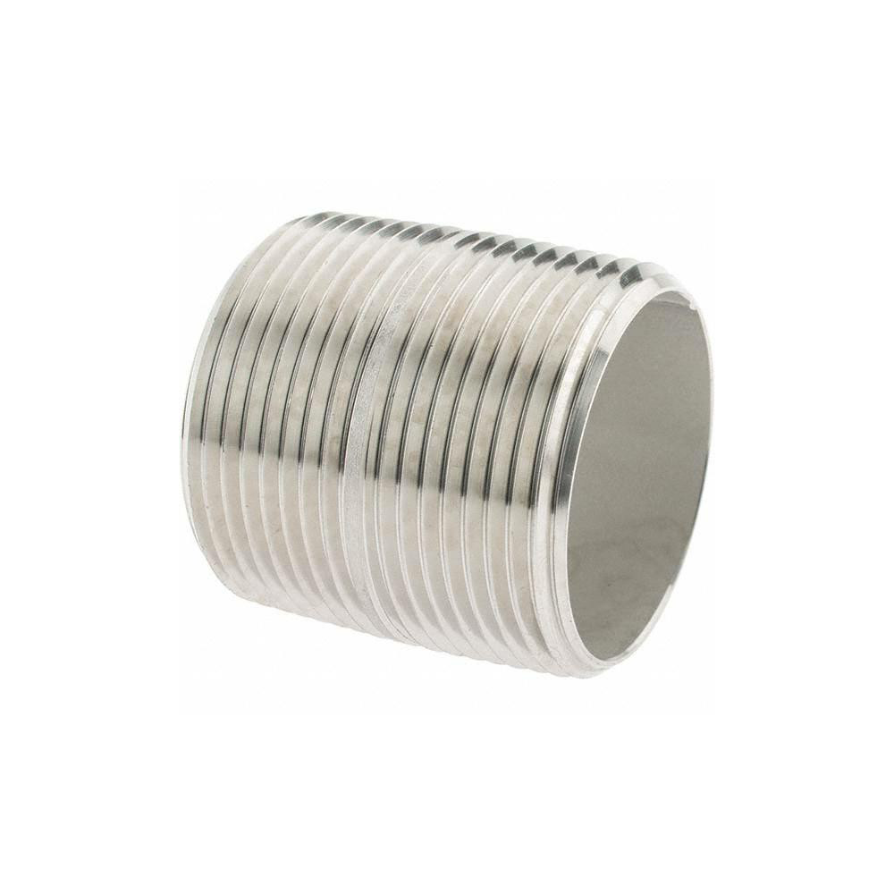 Value Collection Stainless Steel Pipe Nipple: 1-1/4" Pipe, Grade 316 & 316L - 6BN11/4*15/8